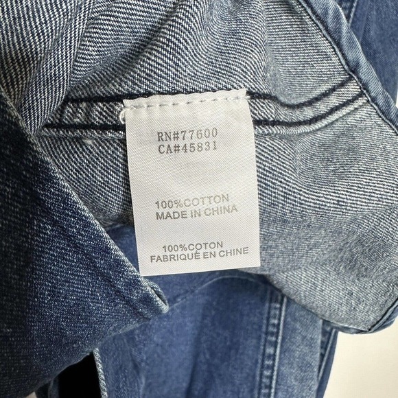 NWT Free People X Sandrine Rose Tres Cool Denim Jacket 100% Cotton Womens Blue M - Picture 6 of 6